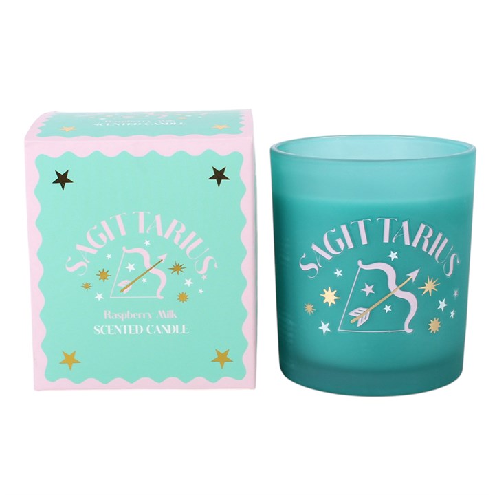 Zodiac Zest Sagittarius Raspberry Milk Candle - Image 2