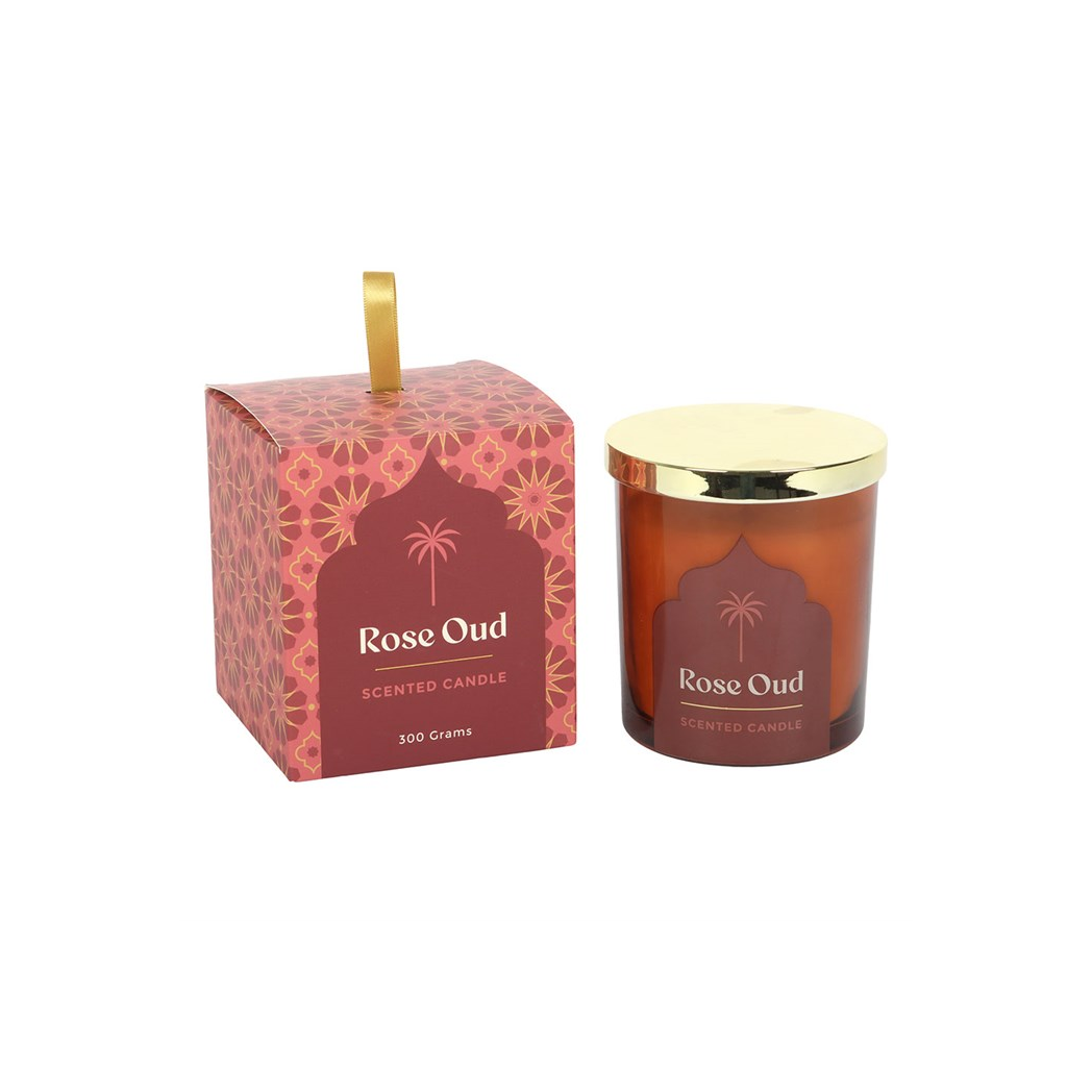 Arabian Nights Rose Oud Scented Candle - Image 2